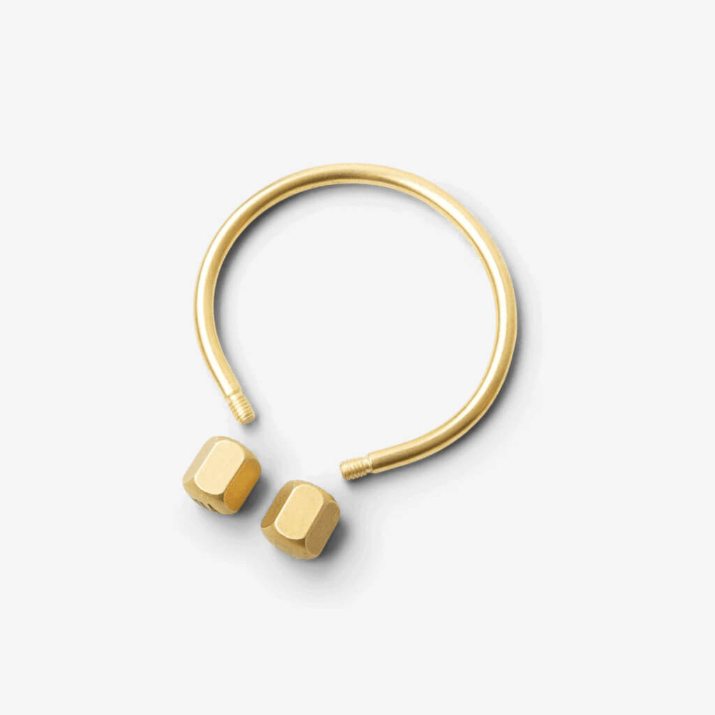 Brass Bull Nose Key Ring - The Gifted Man