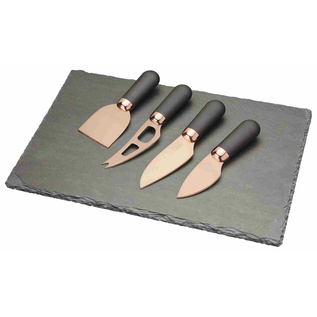 Brooklyn Slate Cheese Board &amp; Cheese Knife Set - The Gifted Man
