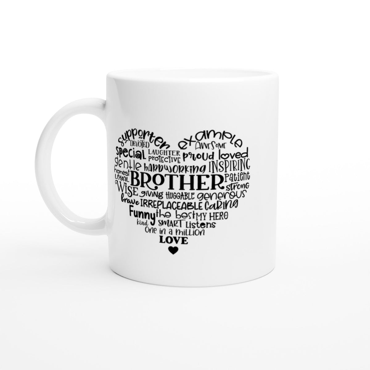 Brother Heart White 11oz Ceramic Mug - The Gifted Man