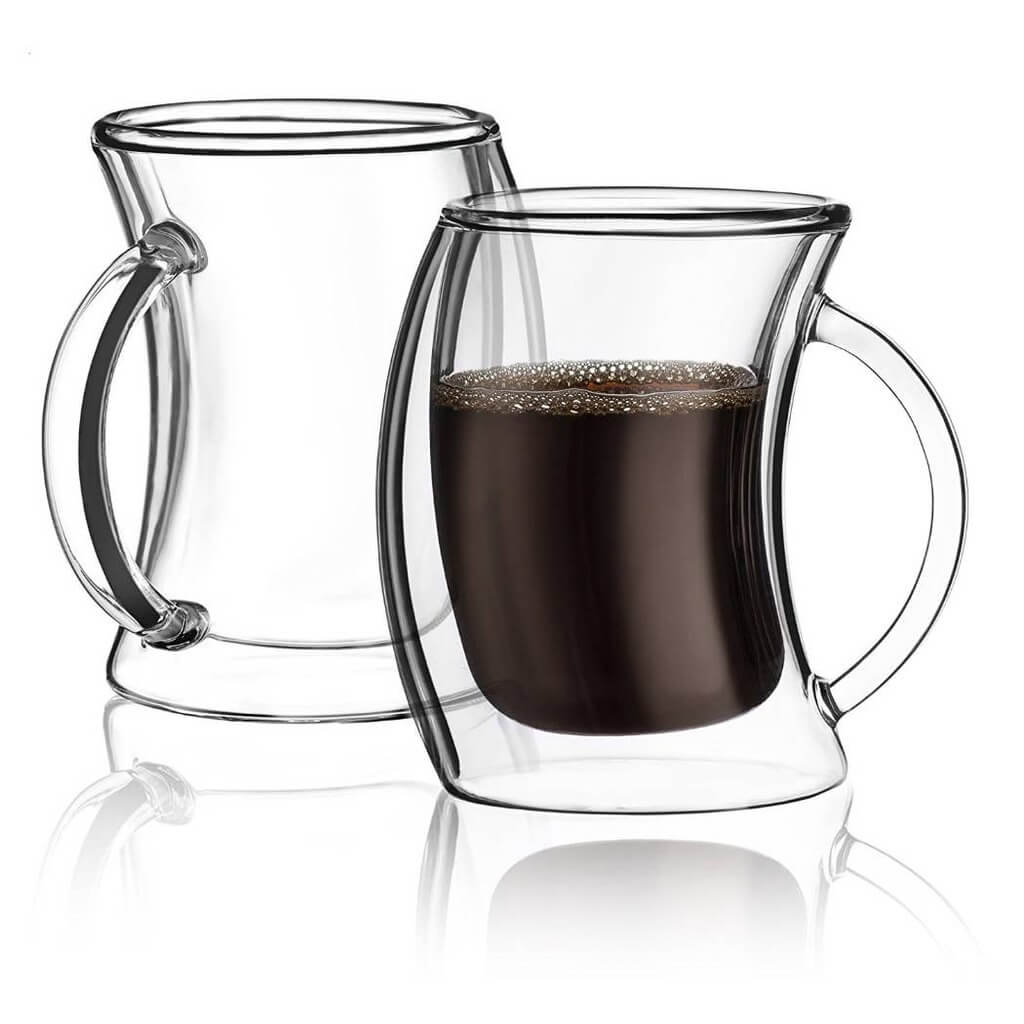 Caleo Double Wall Coffee Glasses, 5.4 Oz Set of 2 - The Gifted Man
