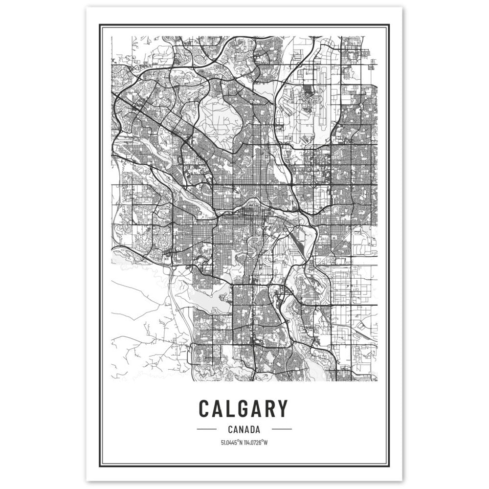 Calgary Map Print - The Gifted Man