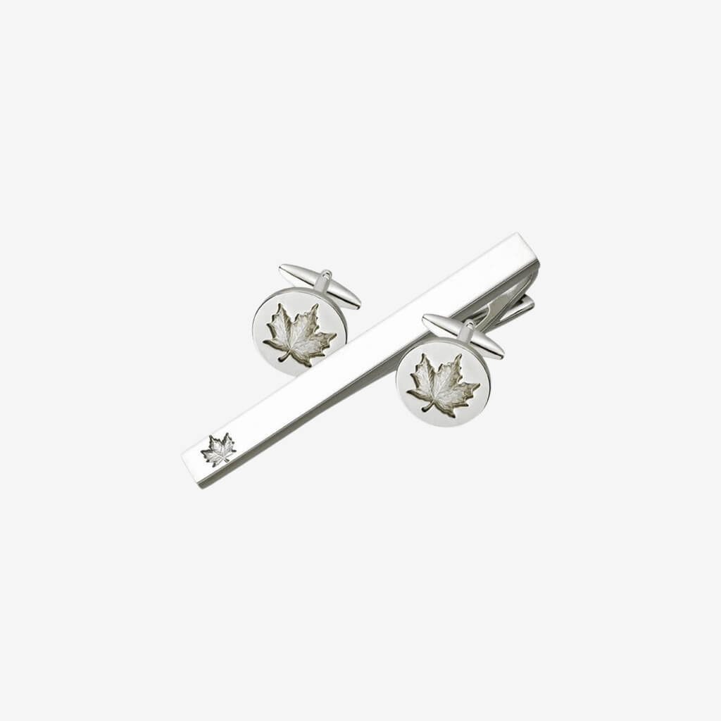 Canadian Souvenir Tie Bar &amp; Cufflink Set - The Gifted Man