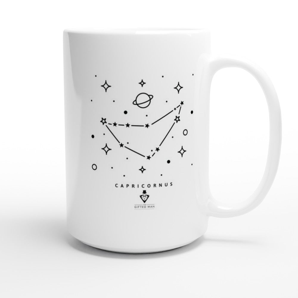 Capricorn White 15oz Ceramic Mug - The Gifted Man