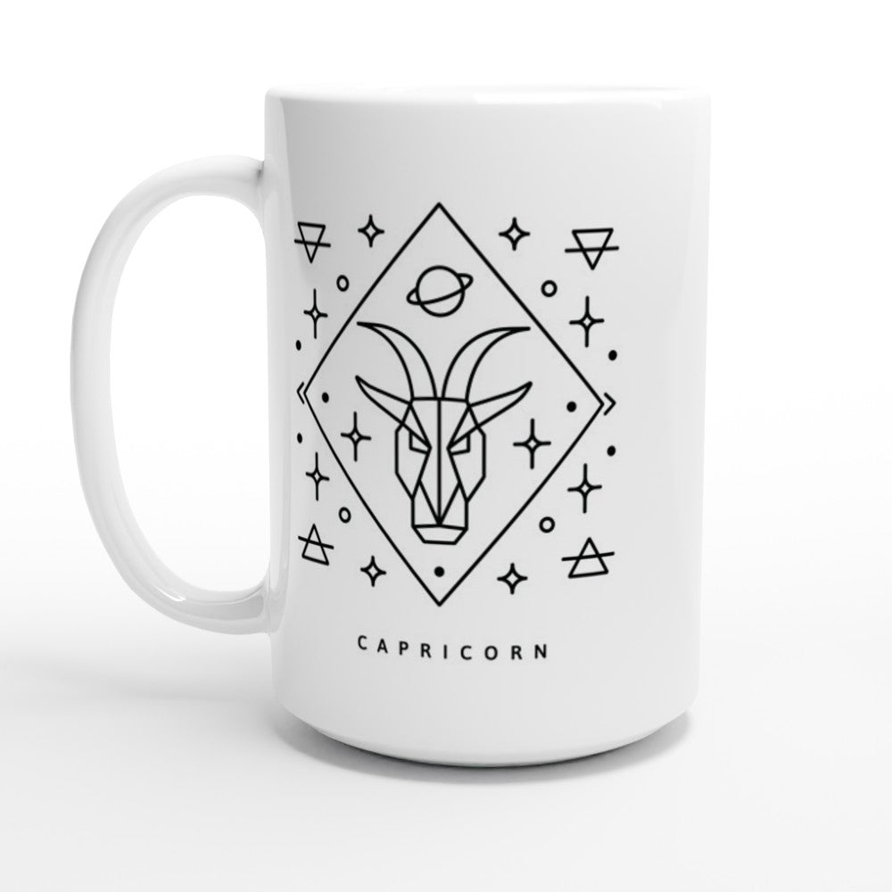 Capricorn White 15oz Ceramic Mug - The Gifted Man