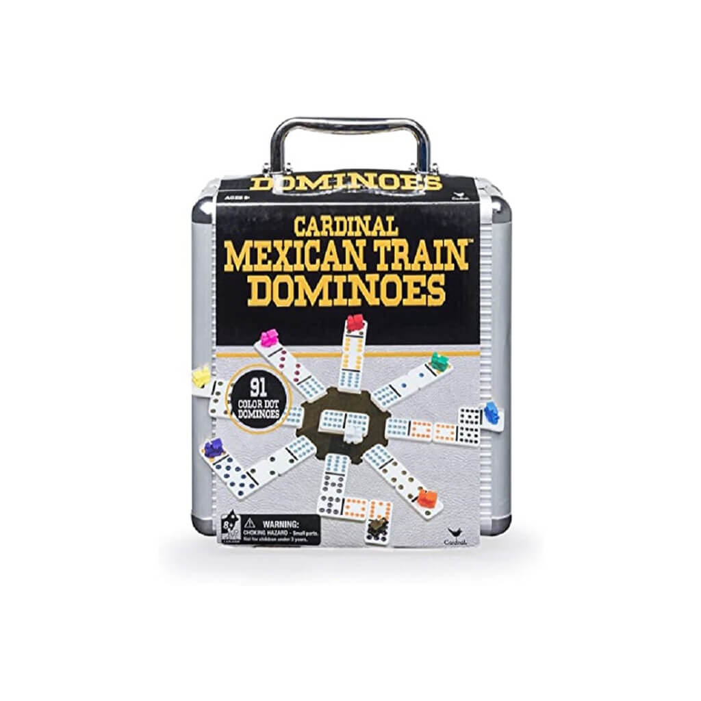 Mexican Train Domino Set in Aluminum Case