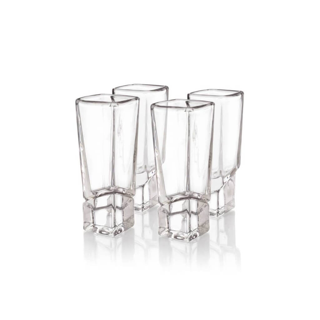 Carre Square Heavy Base Shot Glass, Set of 4 - The Gifted Man