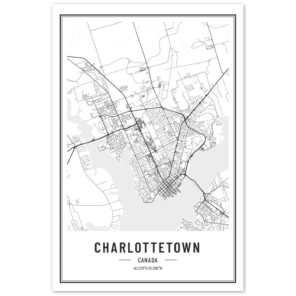 Charlottetown Map Print - The Gifted Man