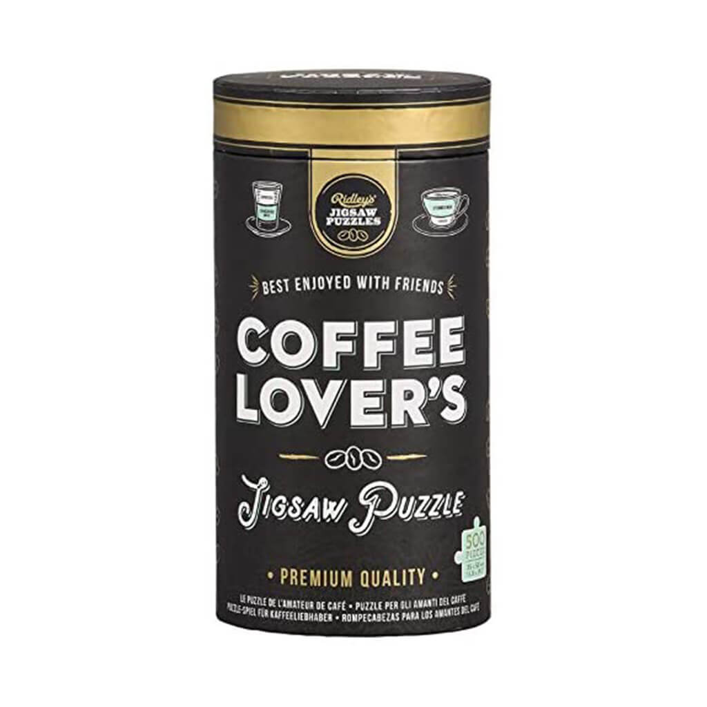 Coffee Lover&#39;s 500 Piece Jigsaw Puzzle in Canister - The Gifted Man