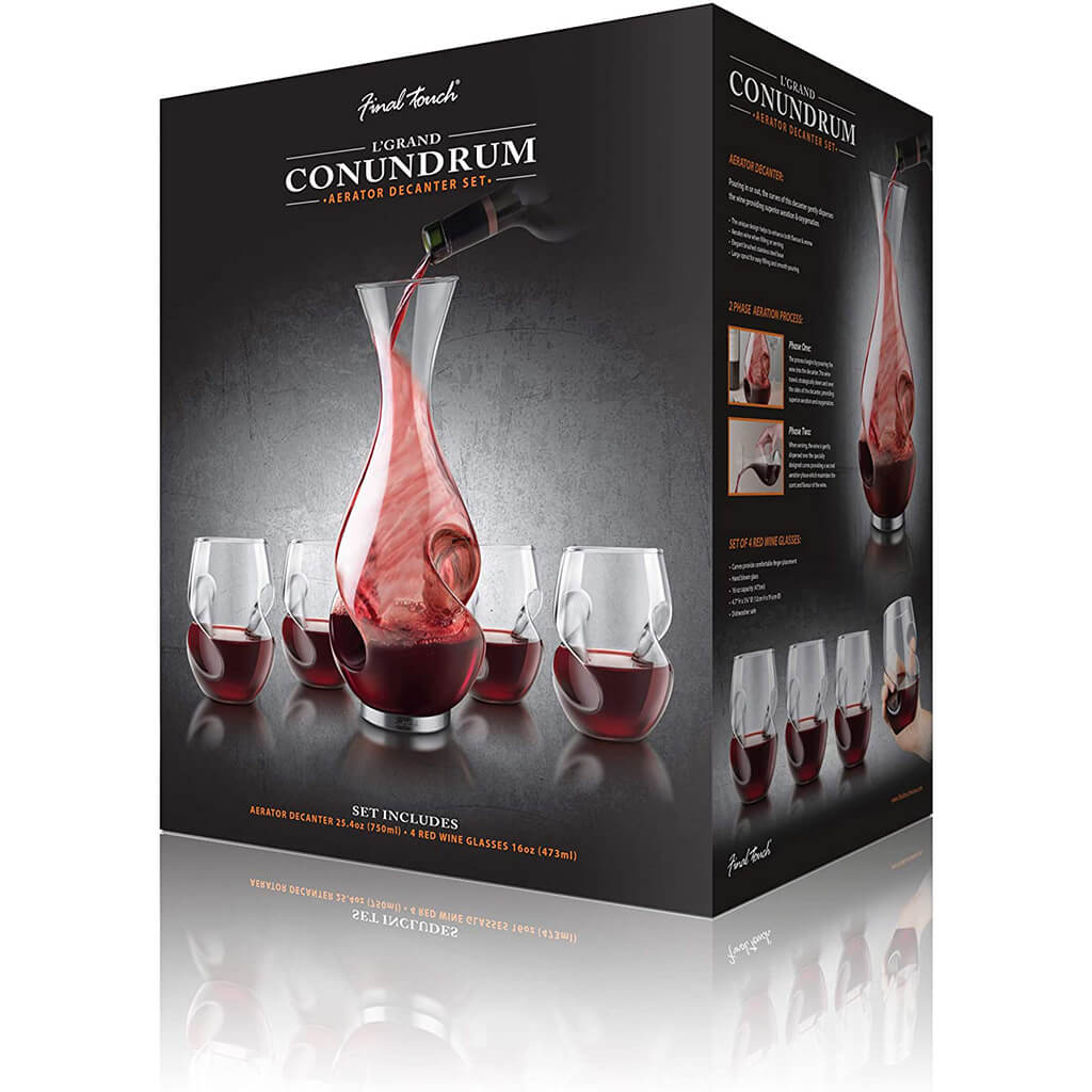 L&#39;Grand Conundrum Aerator Decanter Set