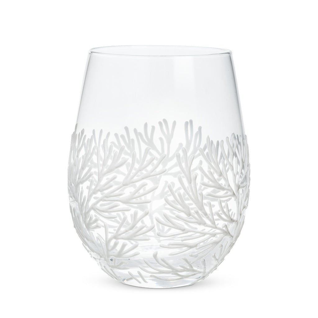 Coral Branch Stemless Wine Glass - The Gifted Man