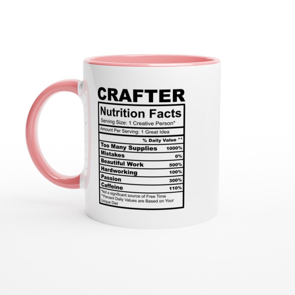 Crafter Nutrition Facts White 11oz Ceramic Mug with Color Inside - The Gifted Man