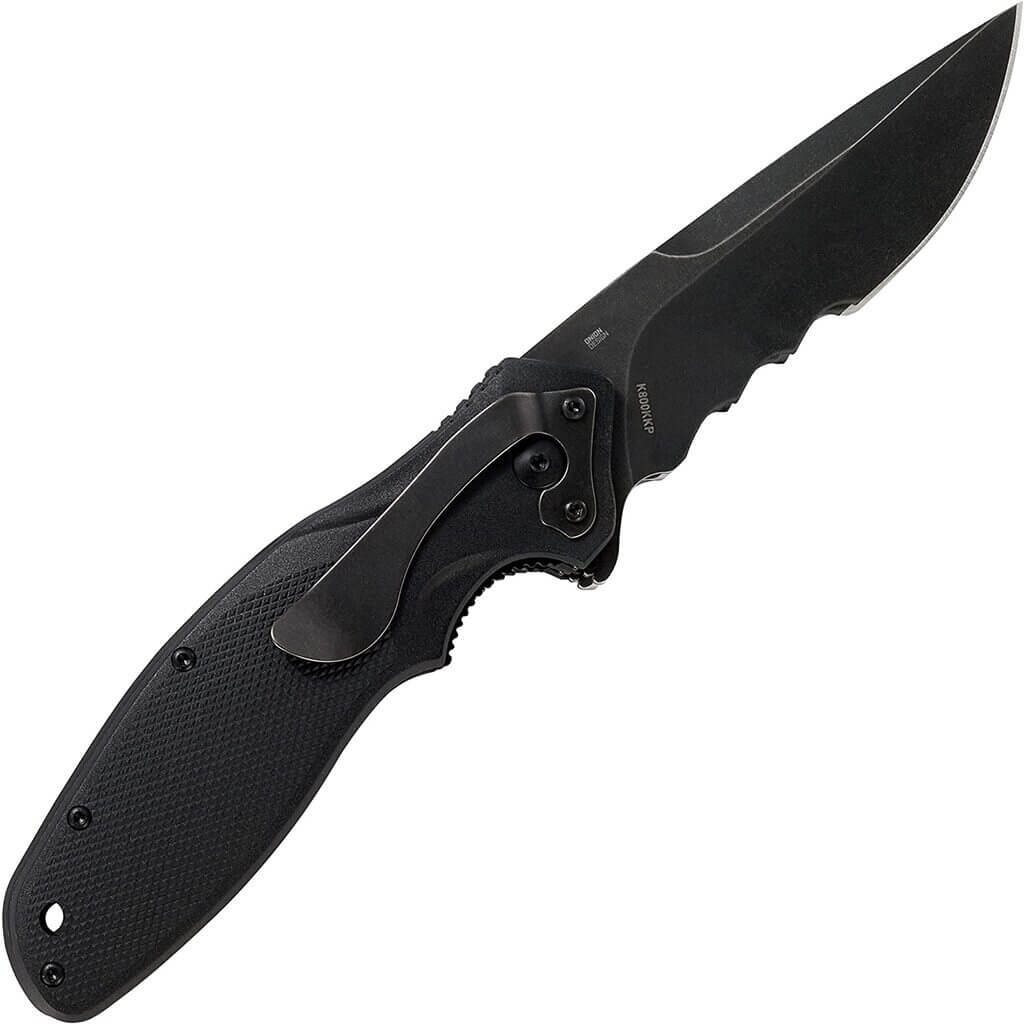 CRKT Shenanigan Flipper Folding Knife, Assisted Opening, Veff Serrations, GFN Black, - The Gifted Man