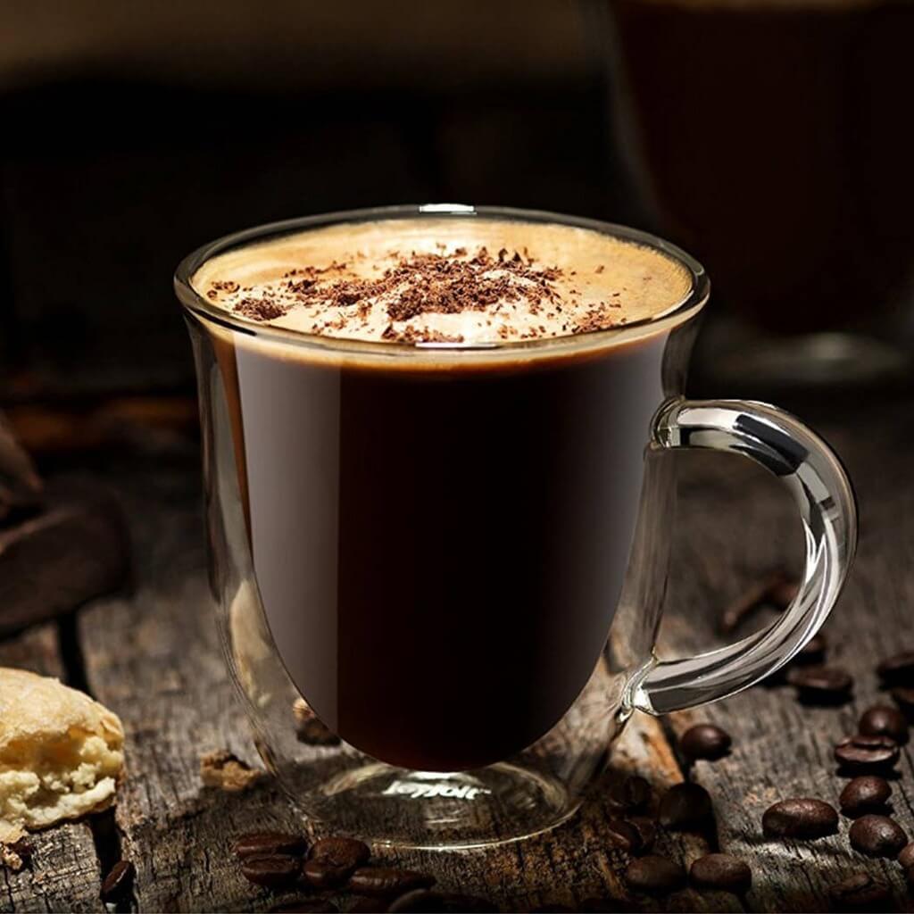 Serene Double Wall Coffee/Tea Glasses, 7.4 Oz Set of 2