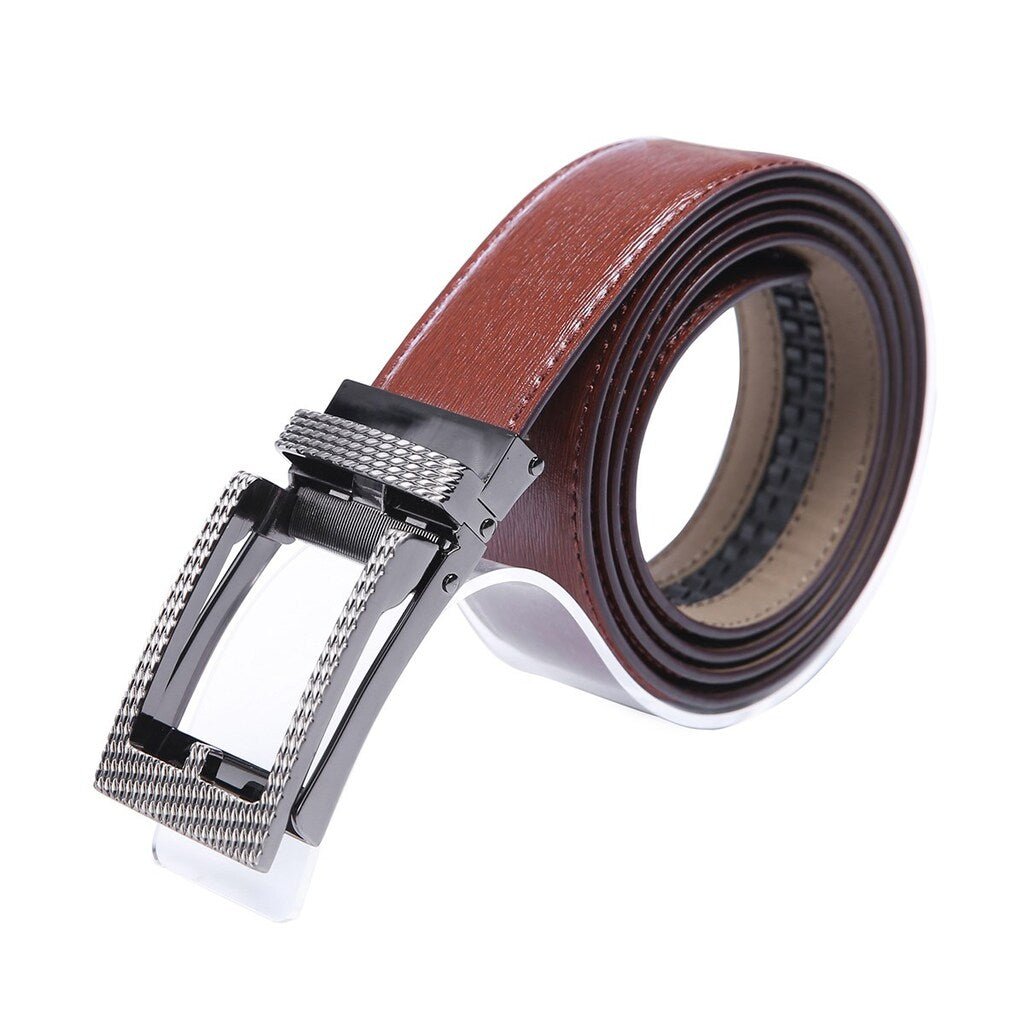 Dark Brown AutoMADtic All Size Leather Belt - The Gifted Man