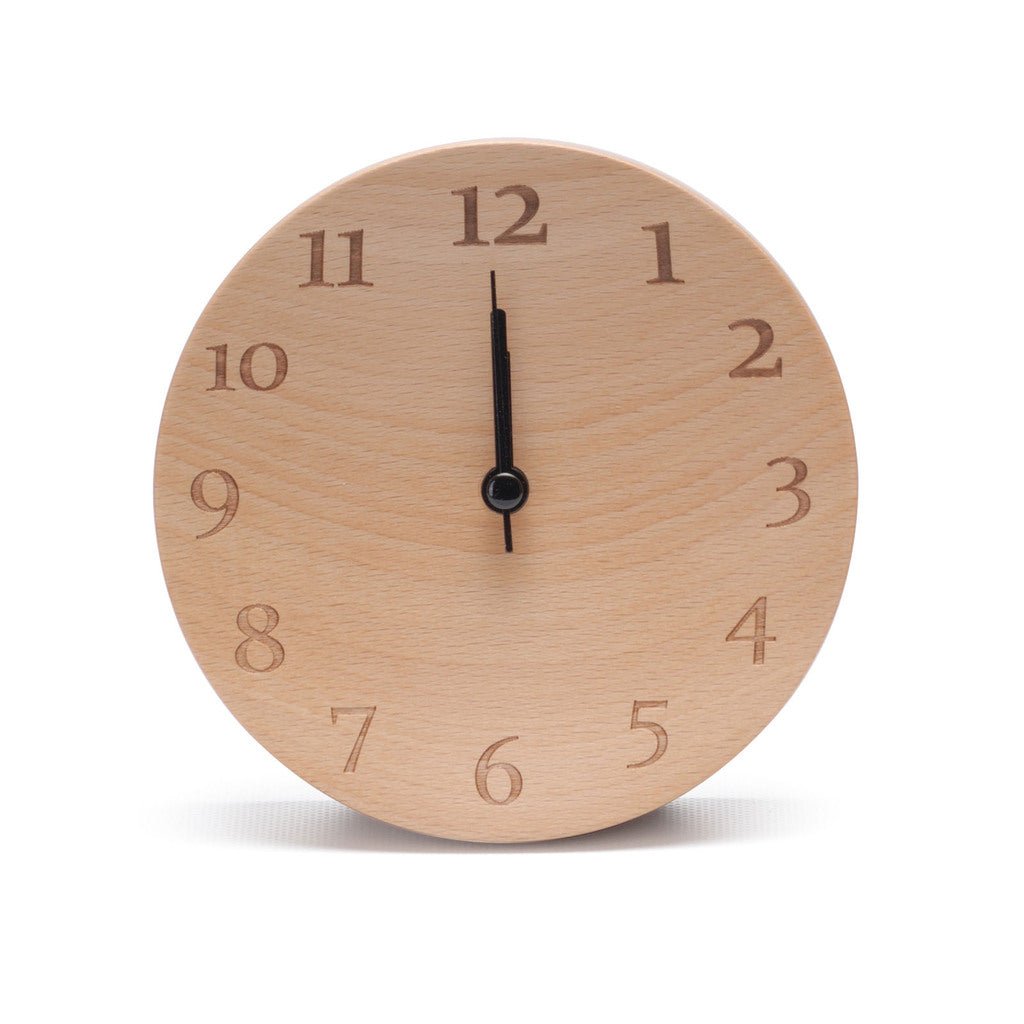 Decent Living Beech Wood Table Clock 120 mm - Digit - The Gifted Man