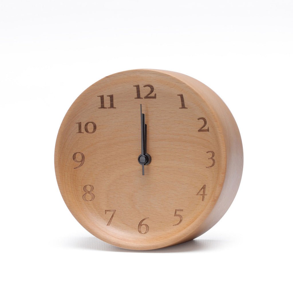Decent Living Beech Wood Table Clock 120 mm - Digit - The Gifted Man