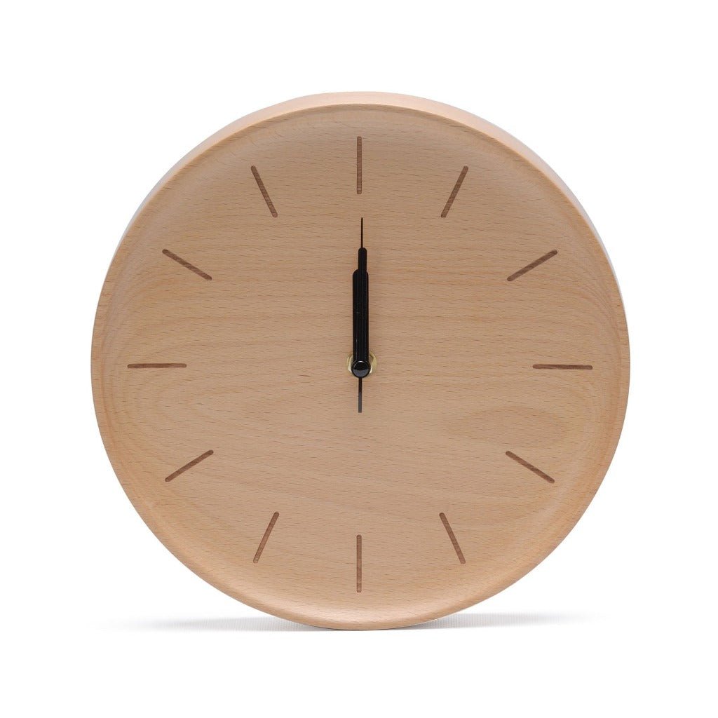 Decent Living Wooden Wall Clocks - Solid Beech - The Gifted Man