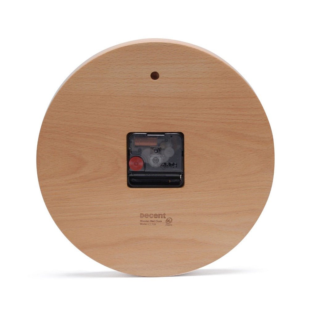 Decent Living Wooden Wall Clocks - Solid Beech - The Gifted Man