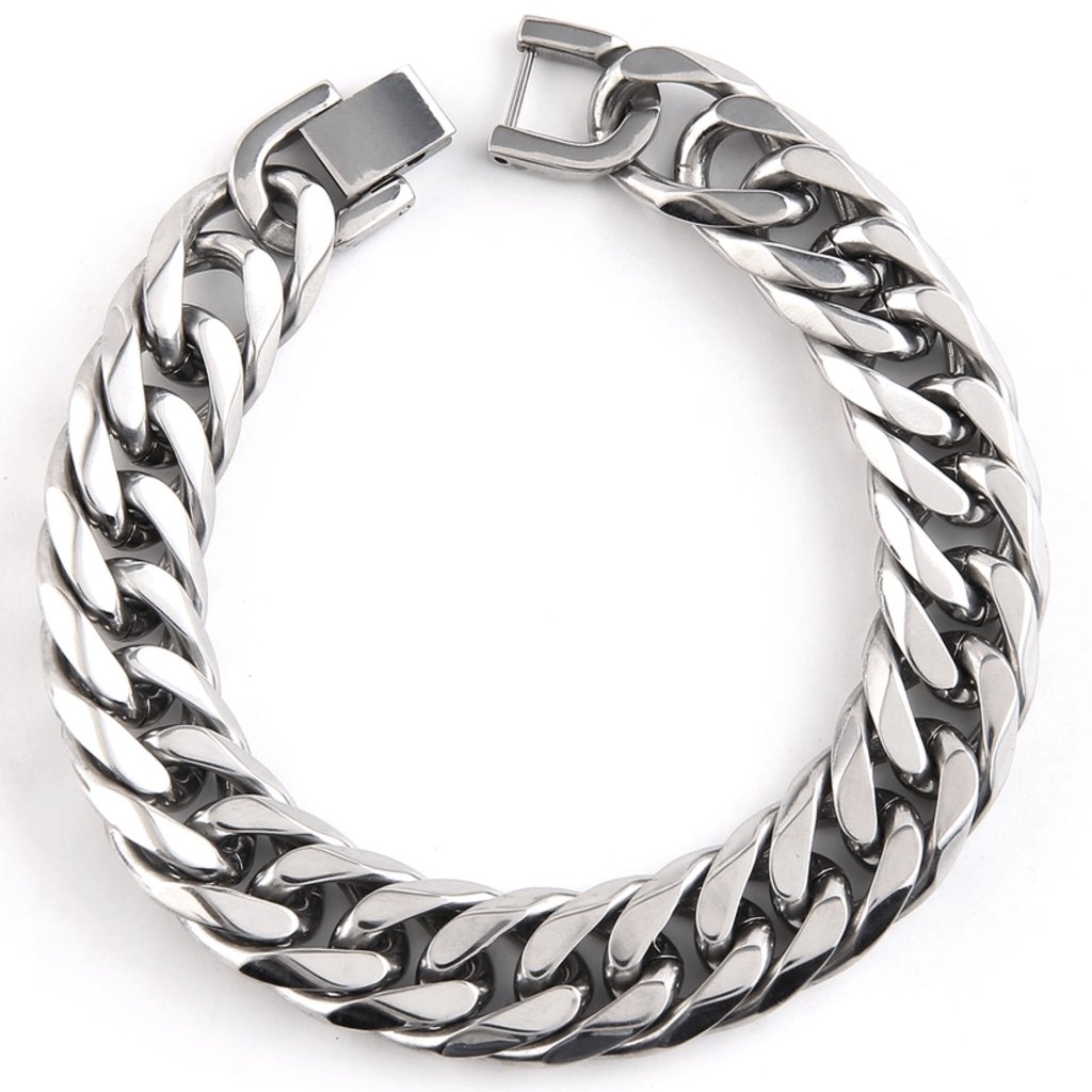 Diesel Link Cuff - Silver - The Gifted Man