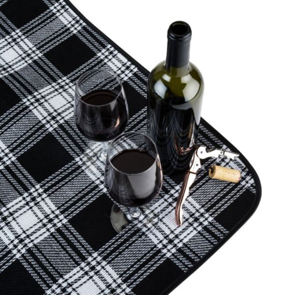 Dine™ Picnic Blanket in Black Plaid by True - The Gifted Man