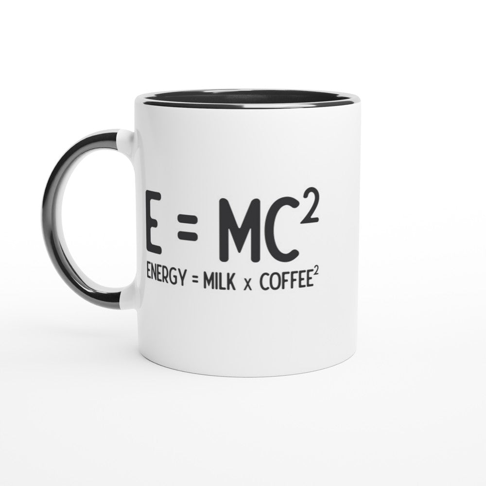 E= MC White 11oz Ceramic Mug with Color Inside - The Gifted Man