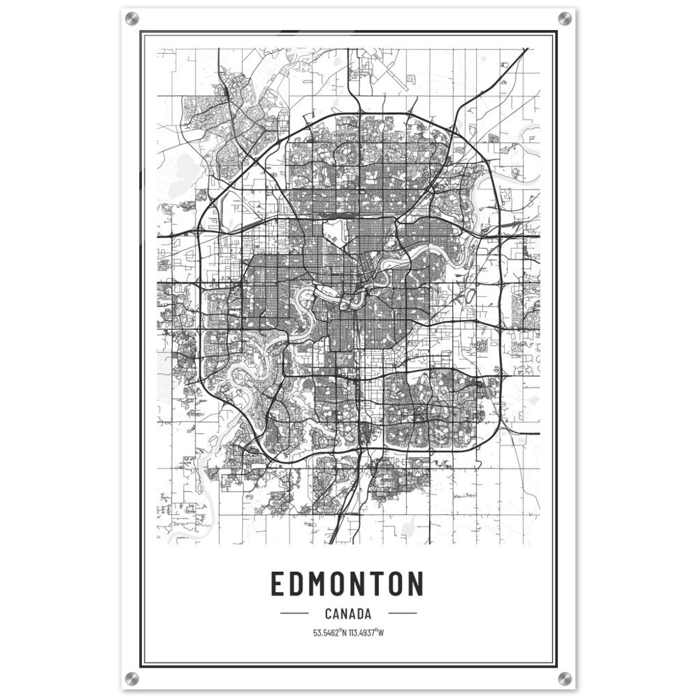 Edmonton Map Print - The Gifted Man