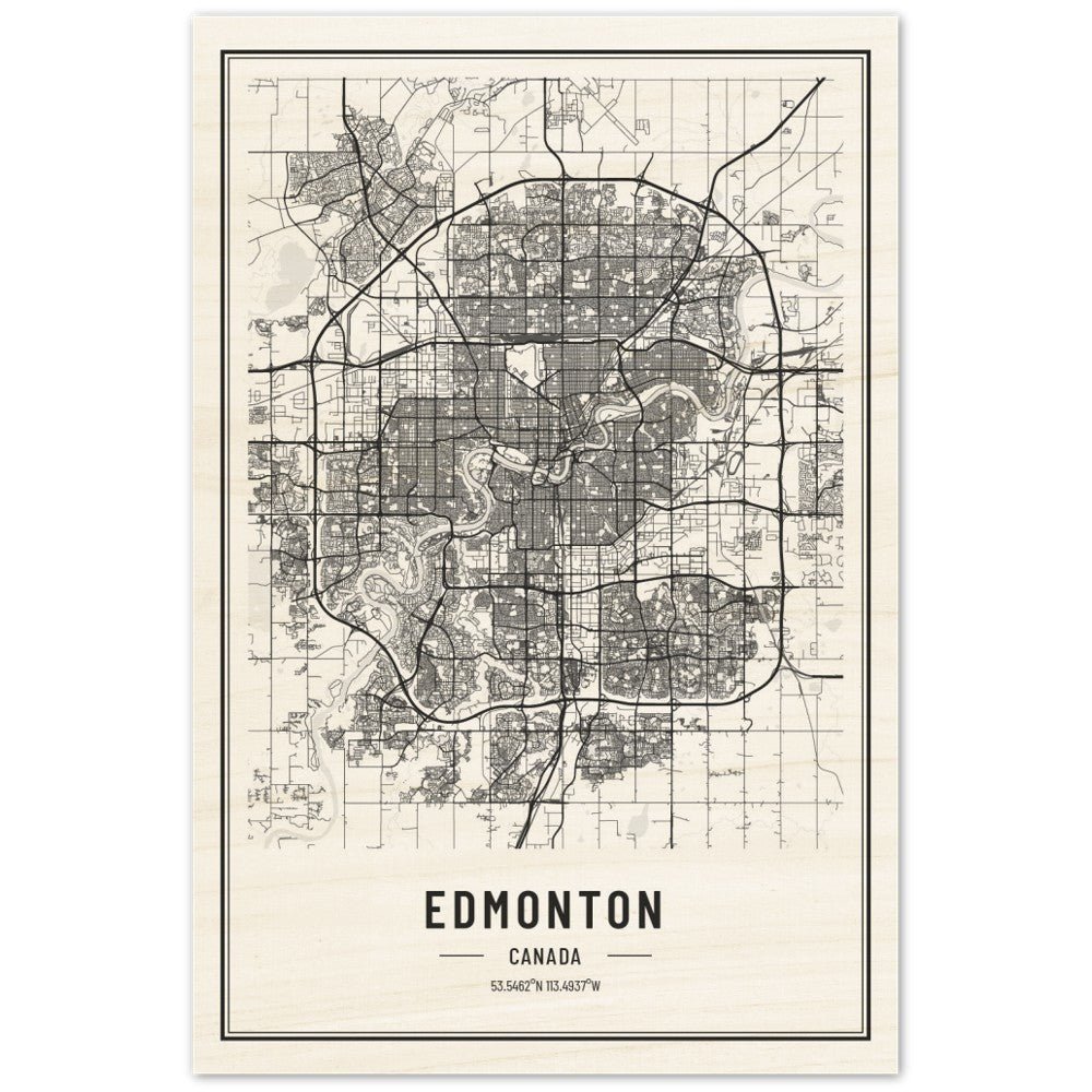 Edmonton Map Print - The Gifted Man