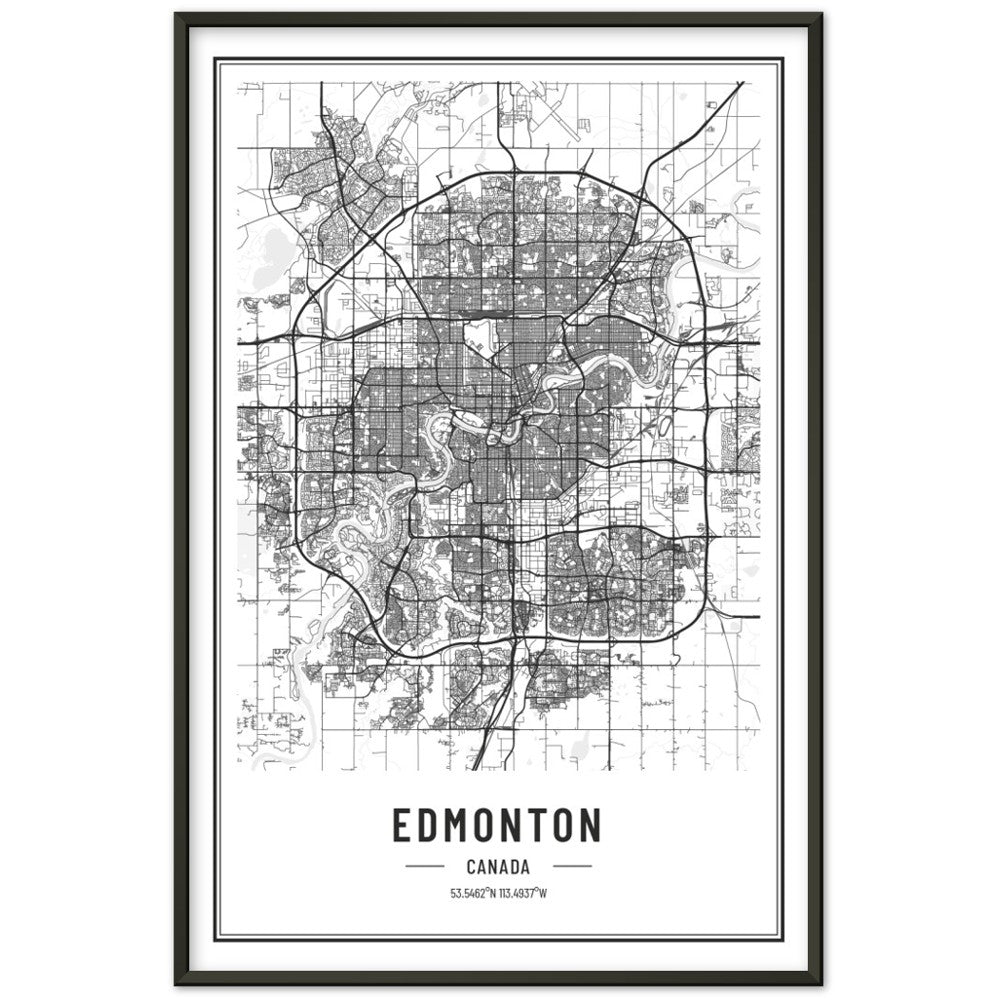 Edmonton Map Print - The Gifted Man