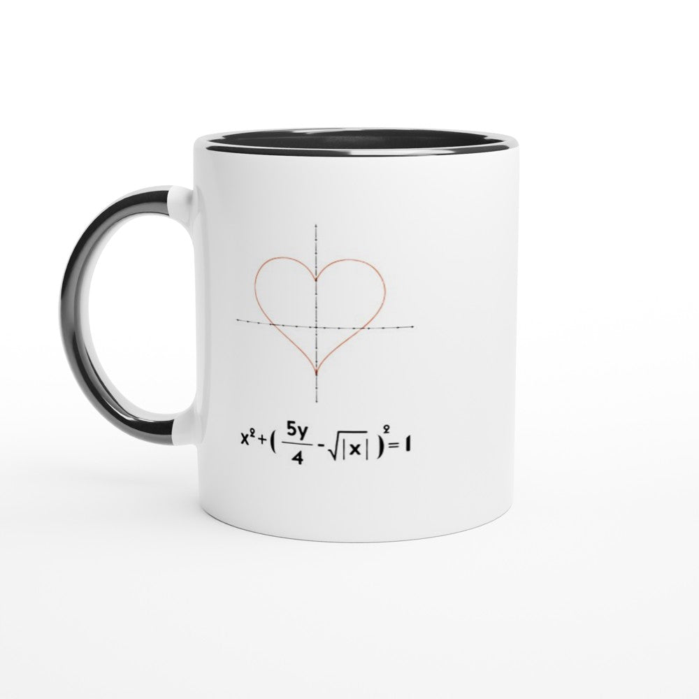 Equation of the Heart White 11oz Ceramic Mug with Color Inside - The Gifted Man
