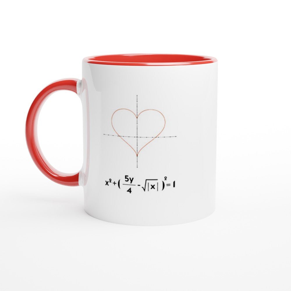 Equation of the Heart White 11oz Ceramic Mug with Color Inside - The Gifted Man