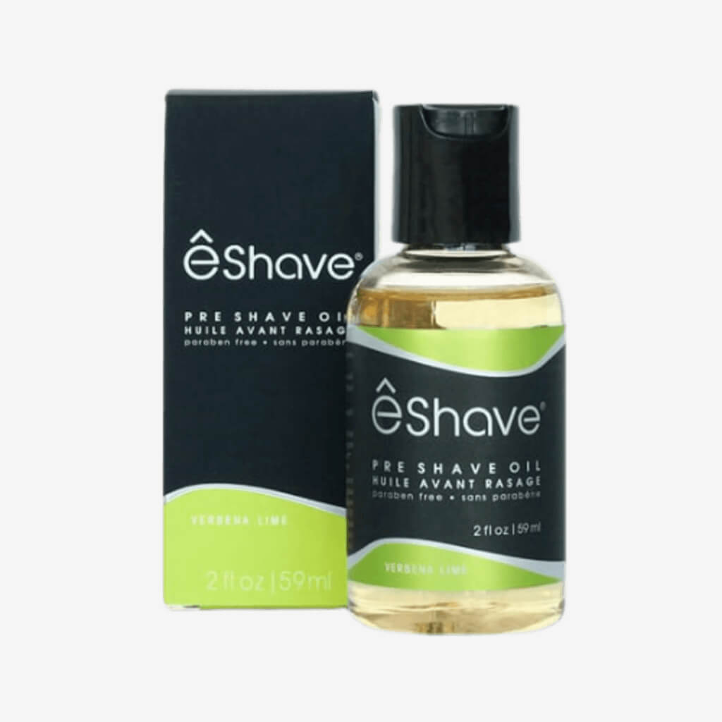 eShave Pre-Shave Oil, Verbena Lime is the quintessential way to a bump-free and irritant-free shave.  Features:  ﻿For all skin types Invigorates and rejuvenates skin Effortlessly glides over skin Moisturizes skin and reduces irritation Apply to neck and face prior to shave Weight: 2 oz (60 ml)