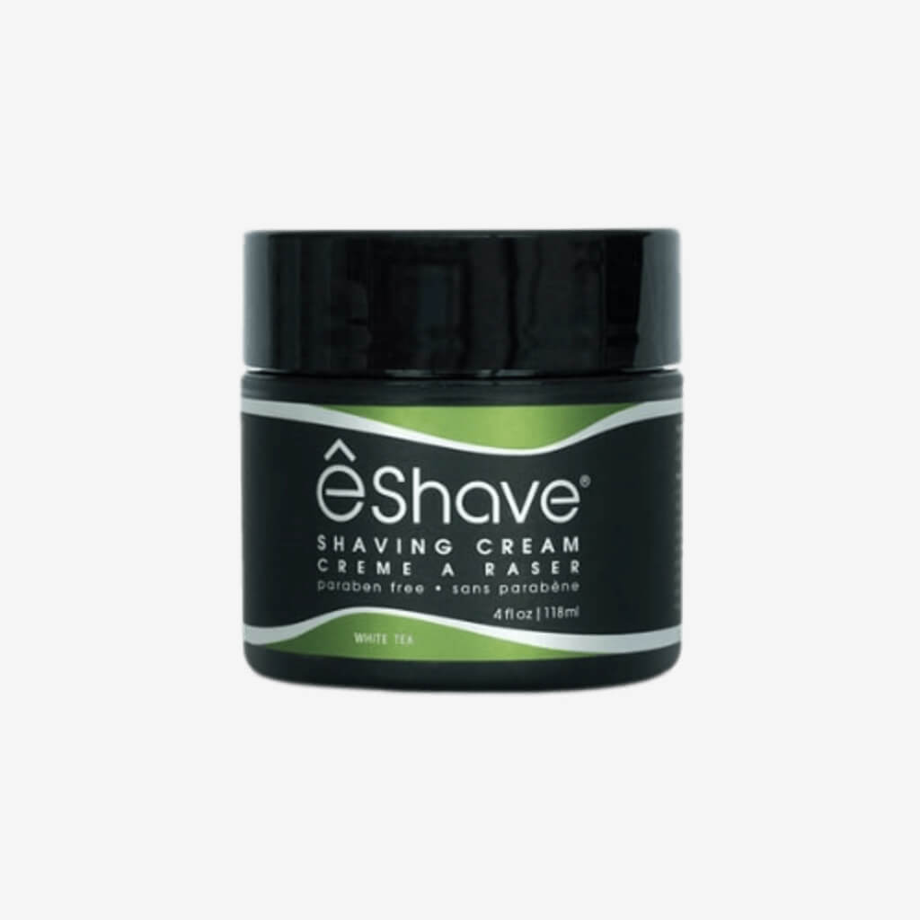 eShave White Tea Shaving Cream offers the ideal shaving experience designed to open the pores and soften facial hair for a close shave every time.   Features:  ﻿Vegan Paraben and sulfate-free  Enhanced with white tea, rich in antioxidants Can be applied with or without shaving cream Creates a rich lather that protects against nicks and cuts