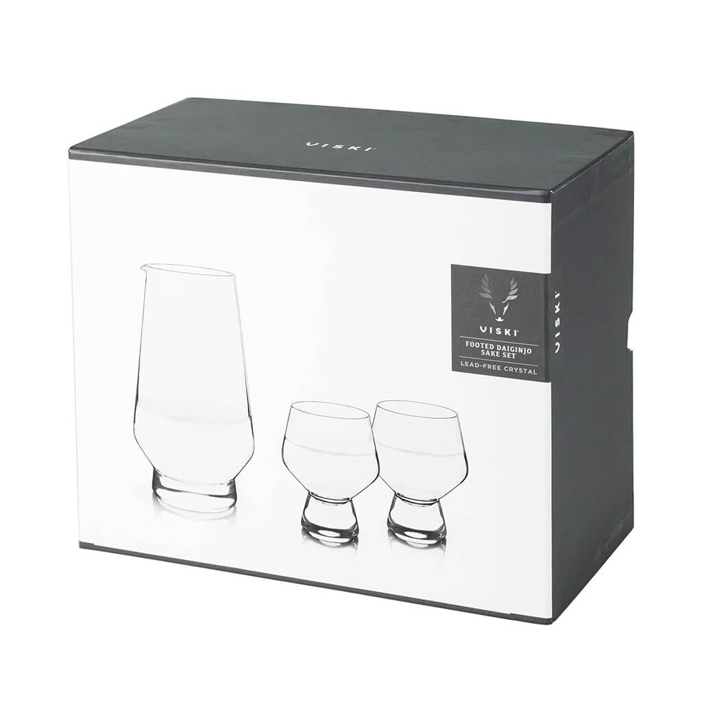 Footed Daiginjo Sake Set by VISKI (3-Piece Set) - The Gifted Man