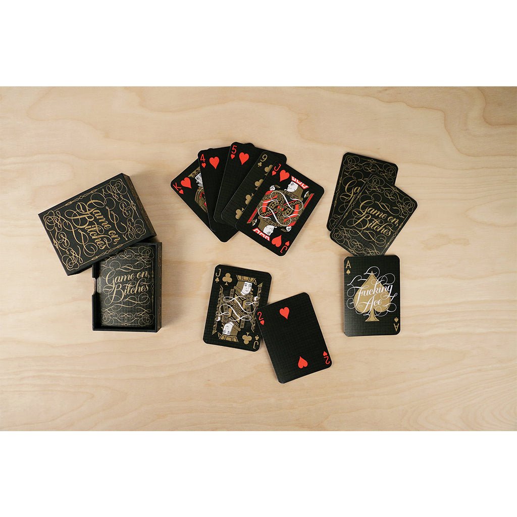 Game On, Bitches: Playing Cards (Naughty Playing Cards, Cool Poker Cards, Gold Playing Cards) - The Gifted Man