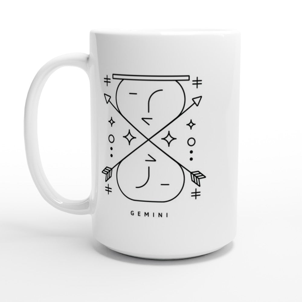 Gemini White 15oz Ceramic Mug - The Gifted Man