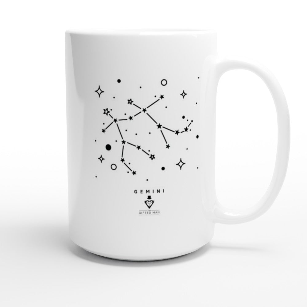 Gemini White 15oz Ceramic Mug - The Gifted Man