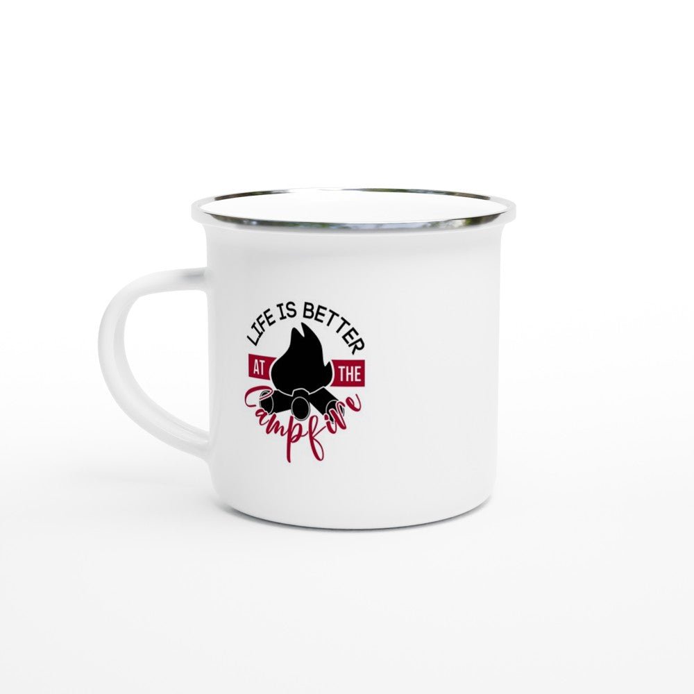 Gifted Man Camping White 12oz Enamel Mug Collection - The Gifted Man