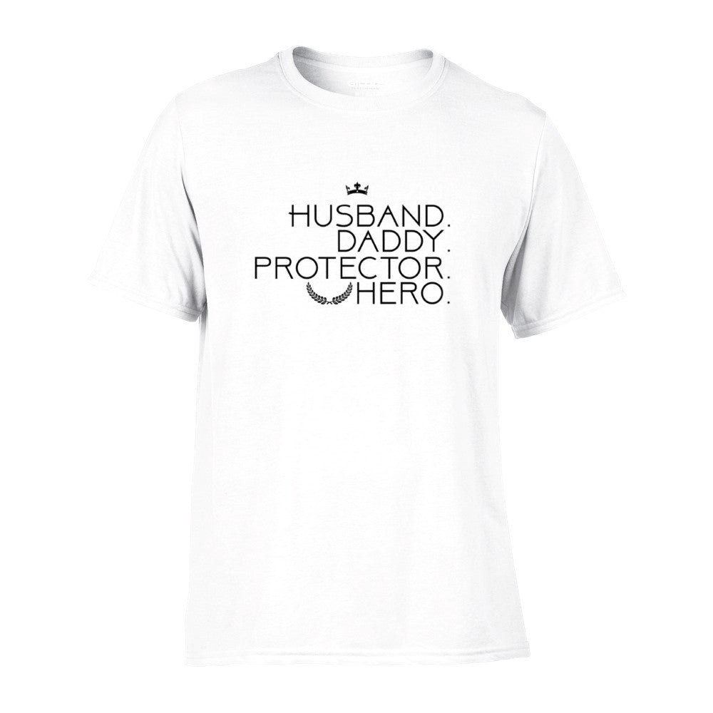 Gifted Man Dad Performance Crewneck White T-shirt Collection - The Gifted Man
