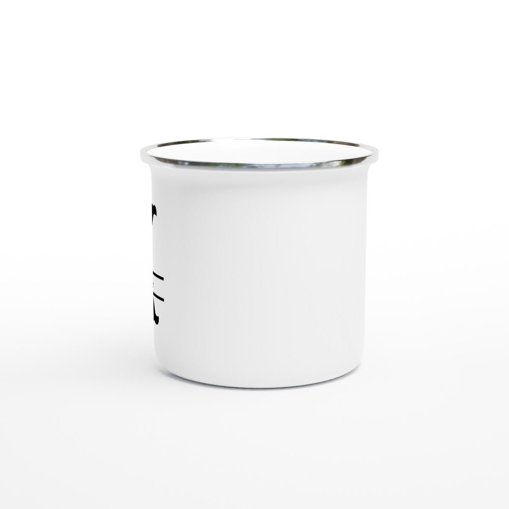 Gifted Man Personalized Monogram White 12oz Enamel Mug - The Gifted Man