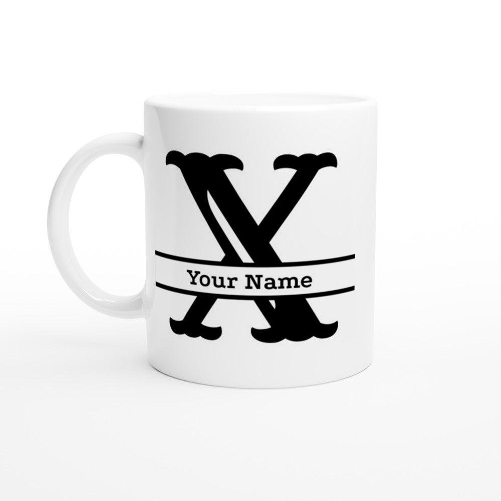 Gifted Man Personalized Monograph White 11oz Ceramic Mug - The Gifted Man