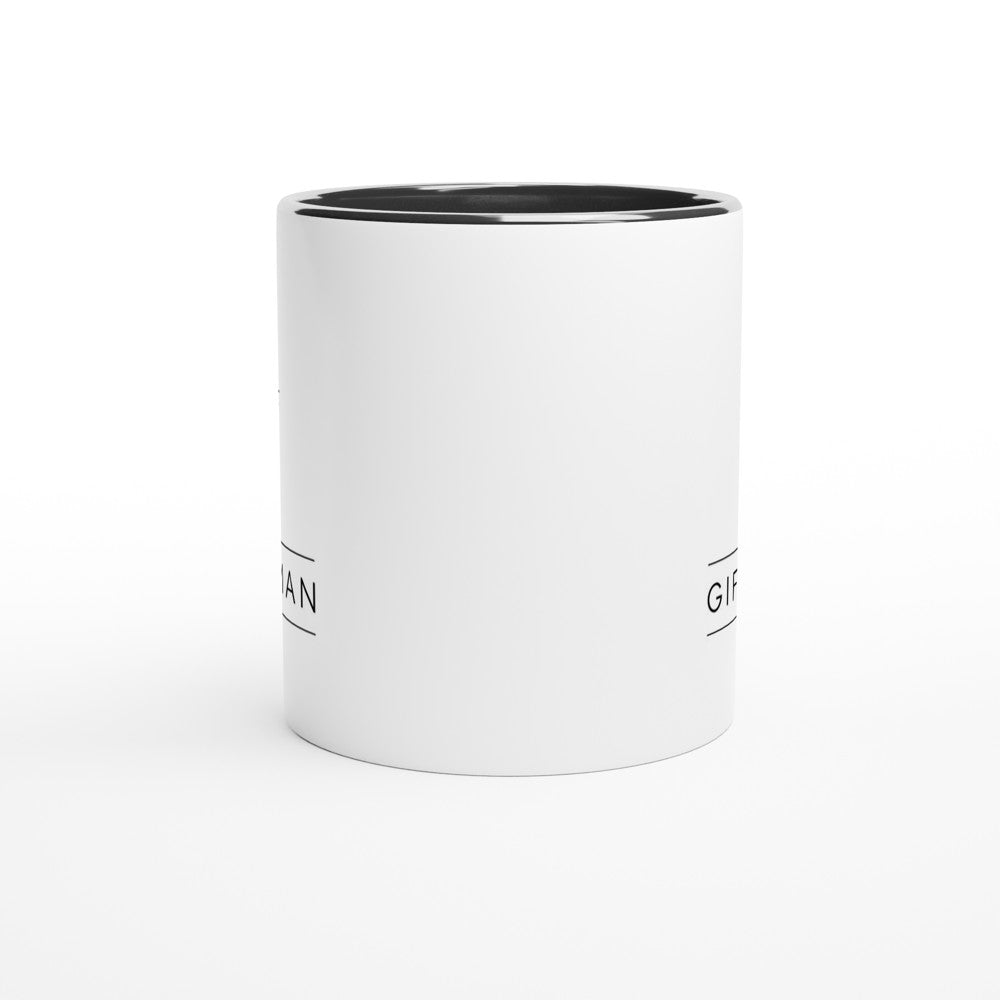 Gifted Man Personalized White 11oz Ceramic Mug with Color Inside - The Gifted Man