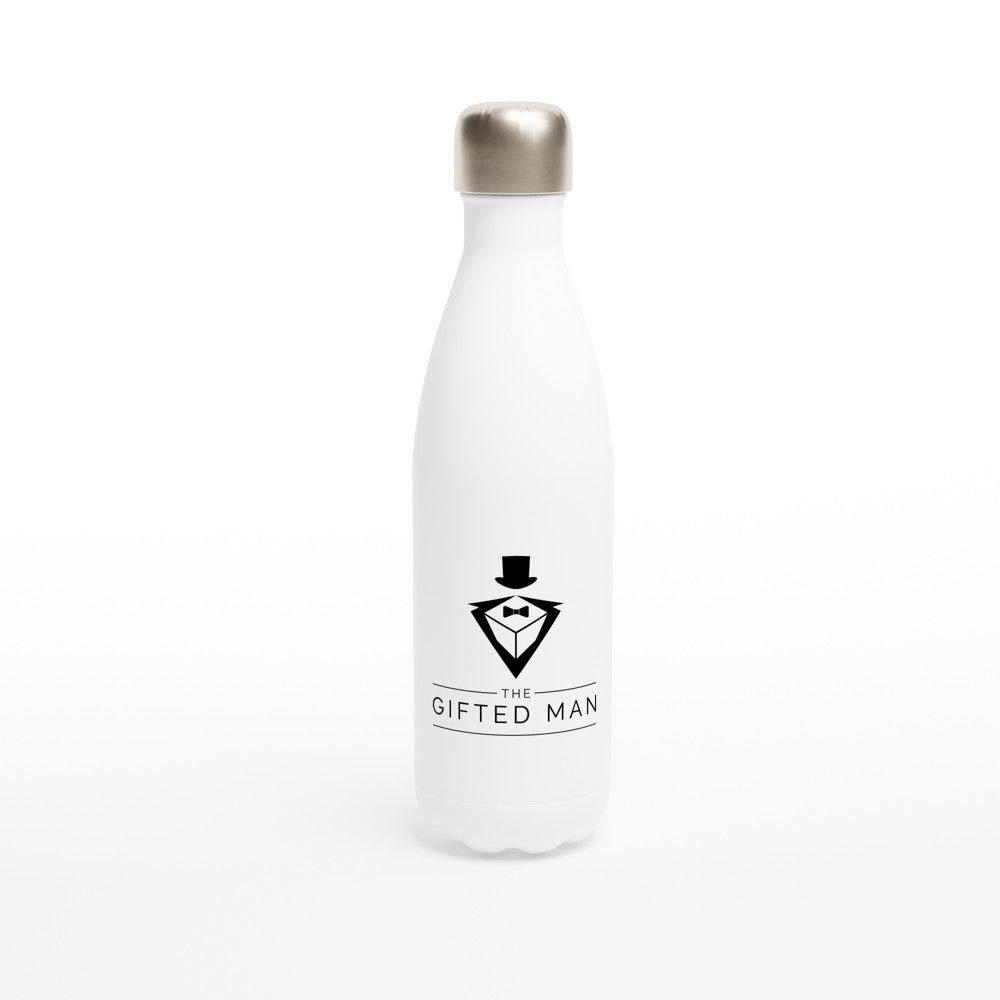 Gifted Man Personalized White 17oz Stainless Steel Water Bottle - The Gifted Man