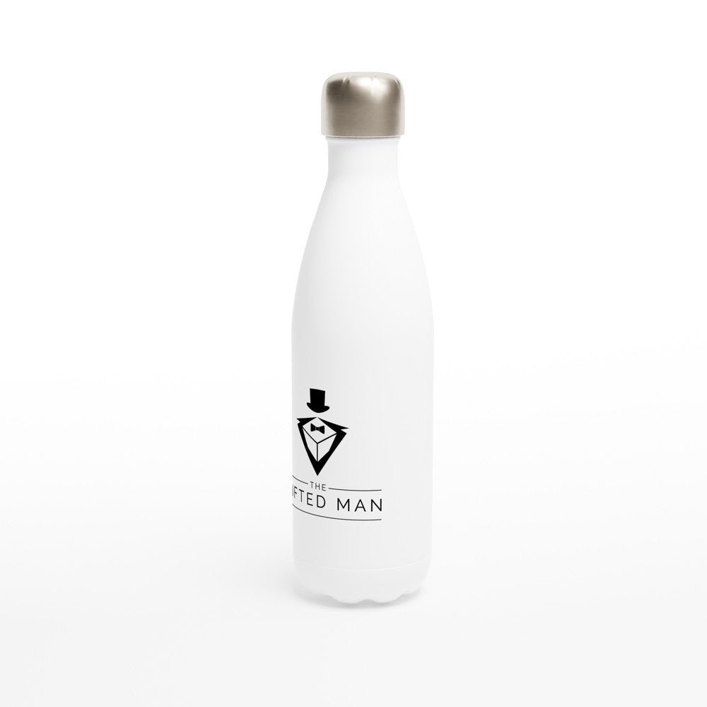 Gifted Man Personalized White 17oz Stainless Steel Water Bottle - The Gifted Man