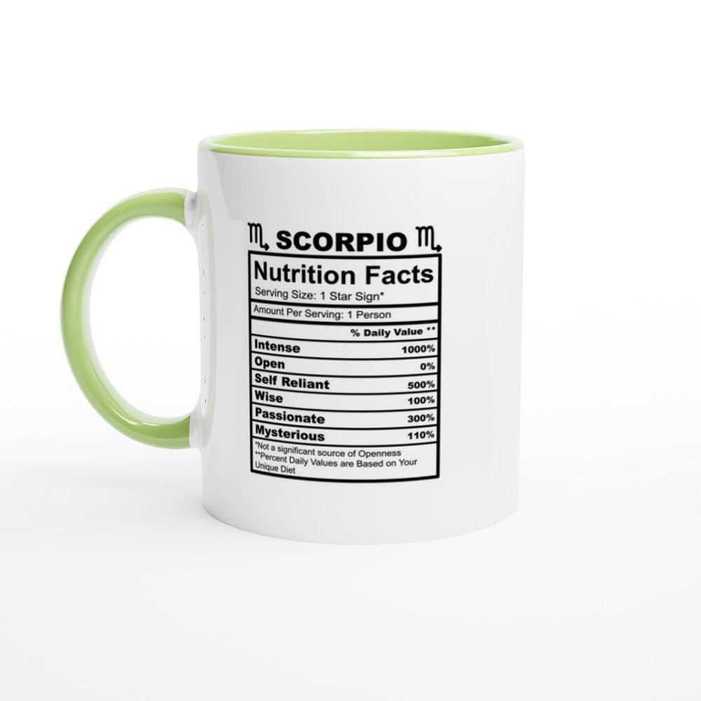 Gifted Man Zodiac Nutrition Facts White 11oz Ceramic Mug Collection - The Gifted Man