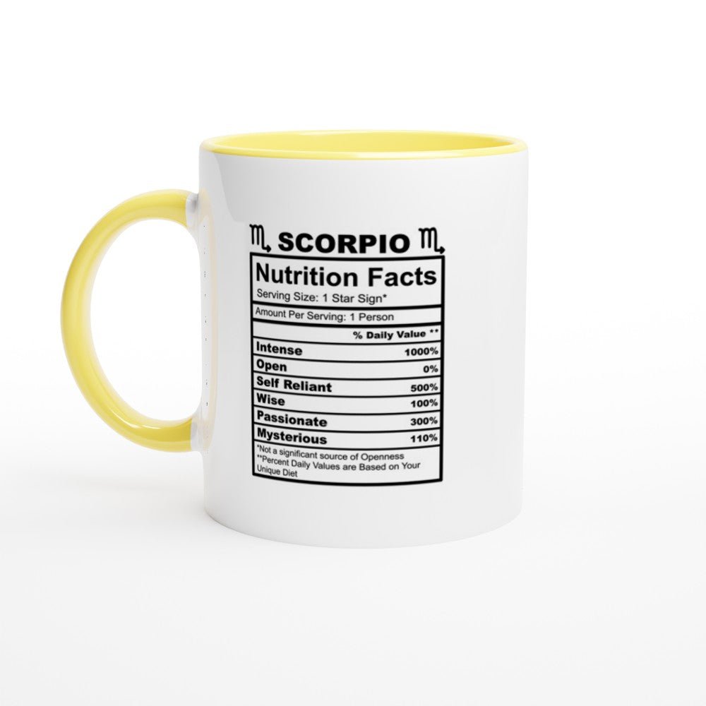 Gifted Man Zodiac Nutrition Facts White 11oz Ceramic Mug Collection - The Gifted Man