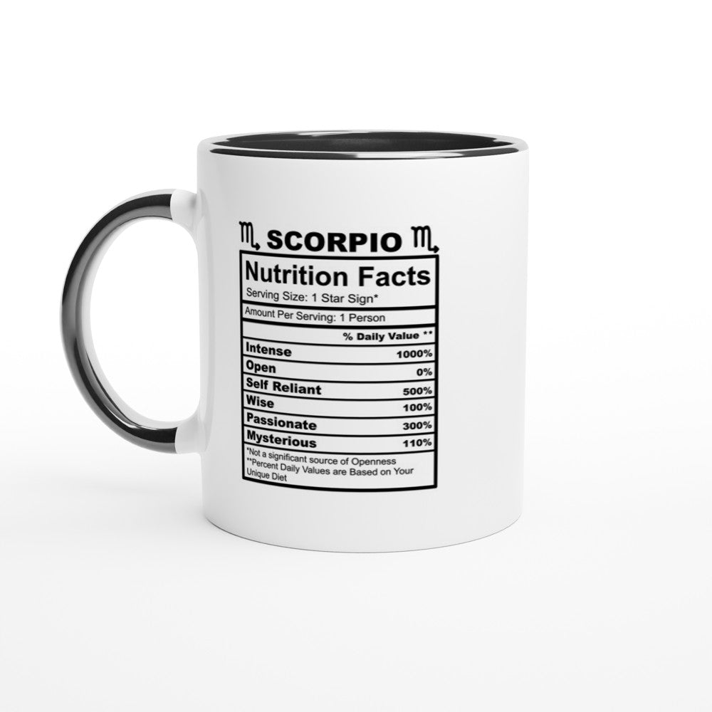 Gifted Man Zodiac Nutrition Facts White 11oz Ceramic Mug Collection - The Gifted Man