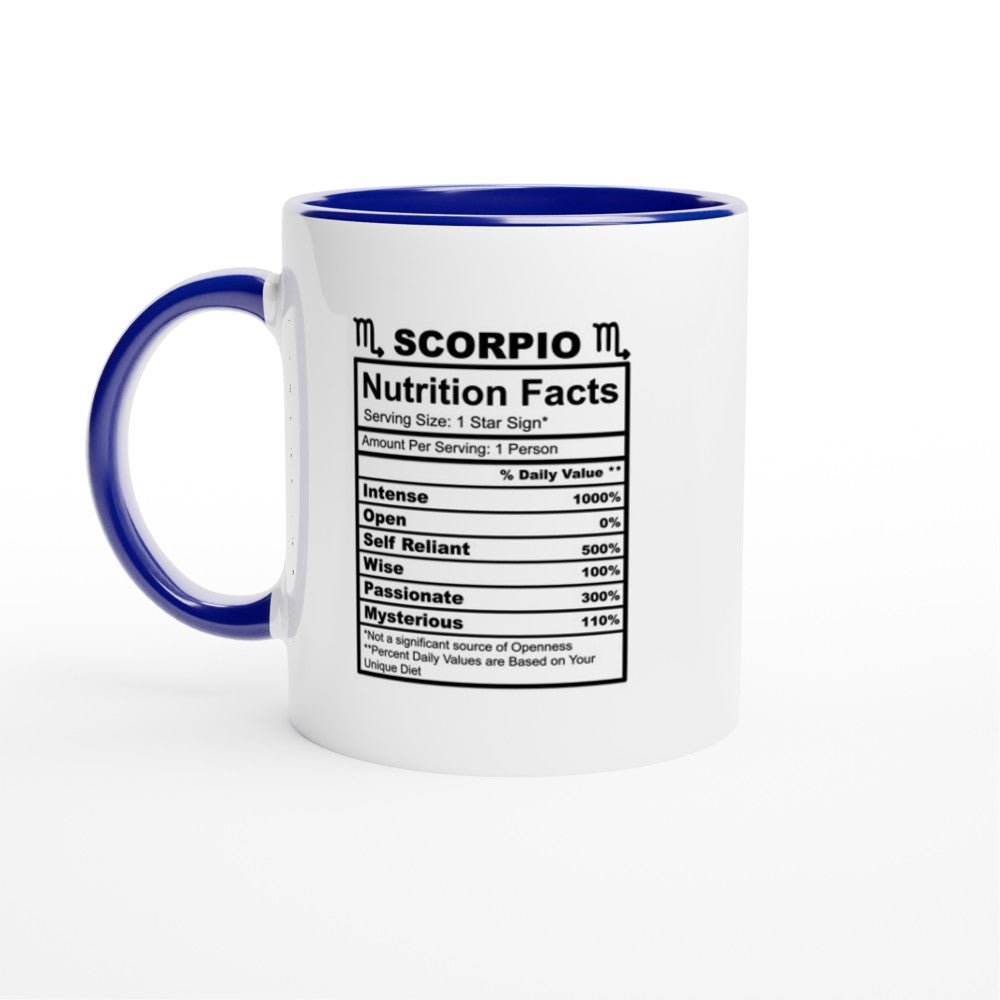 Gifted Man Zodiac Nutrition Facts White 11oz Ceramic Mug Collection - The Gifted Man