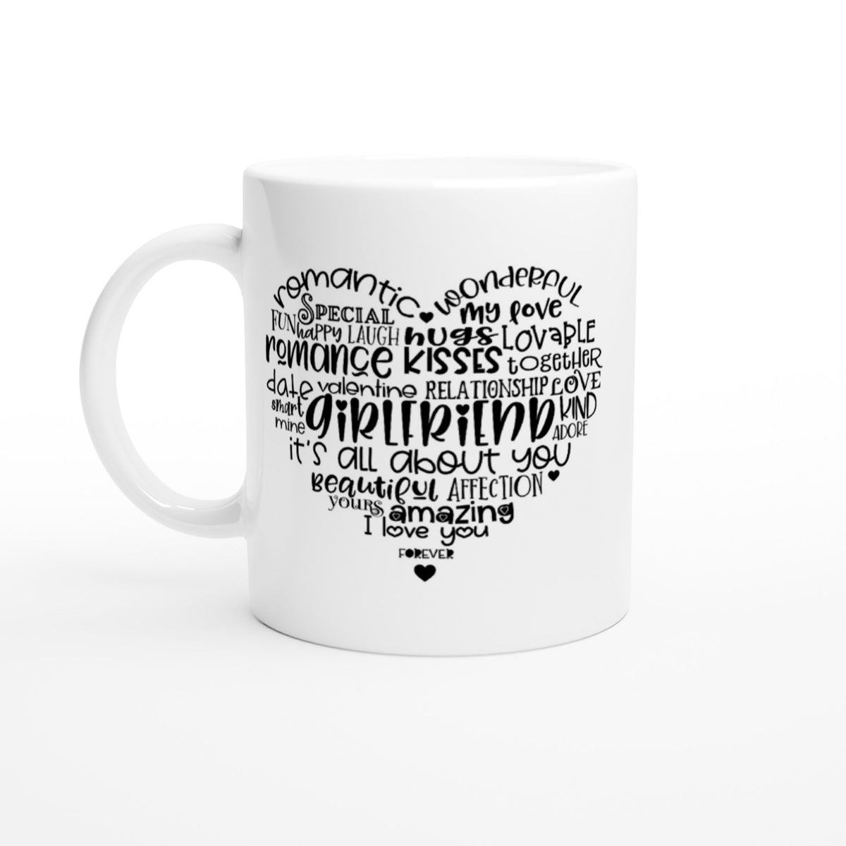 Girlfriend Heart White 11oz Ceramic Mug - The Gifted Man