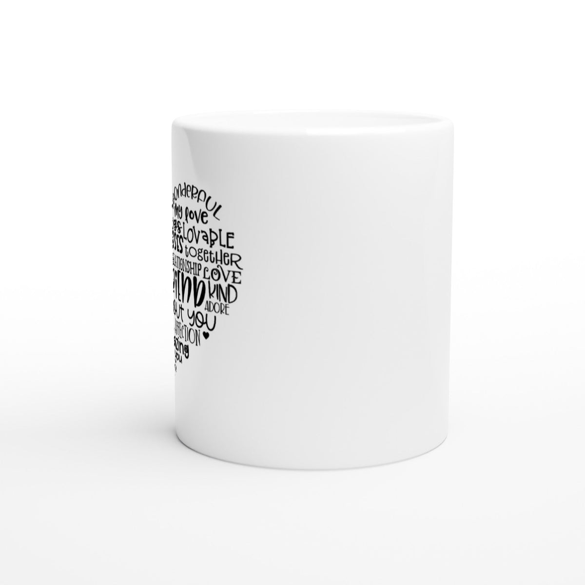 Girlfriend Heart White 11oz Ceramic Mug - The Gifted Man