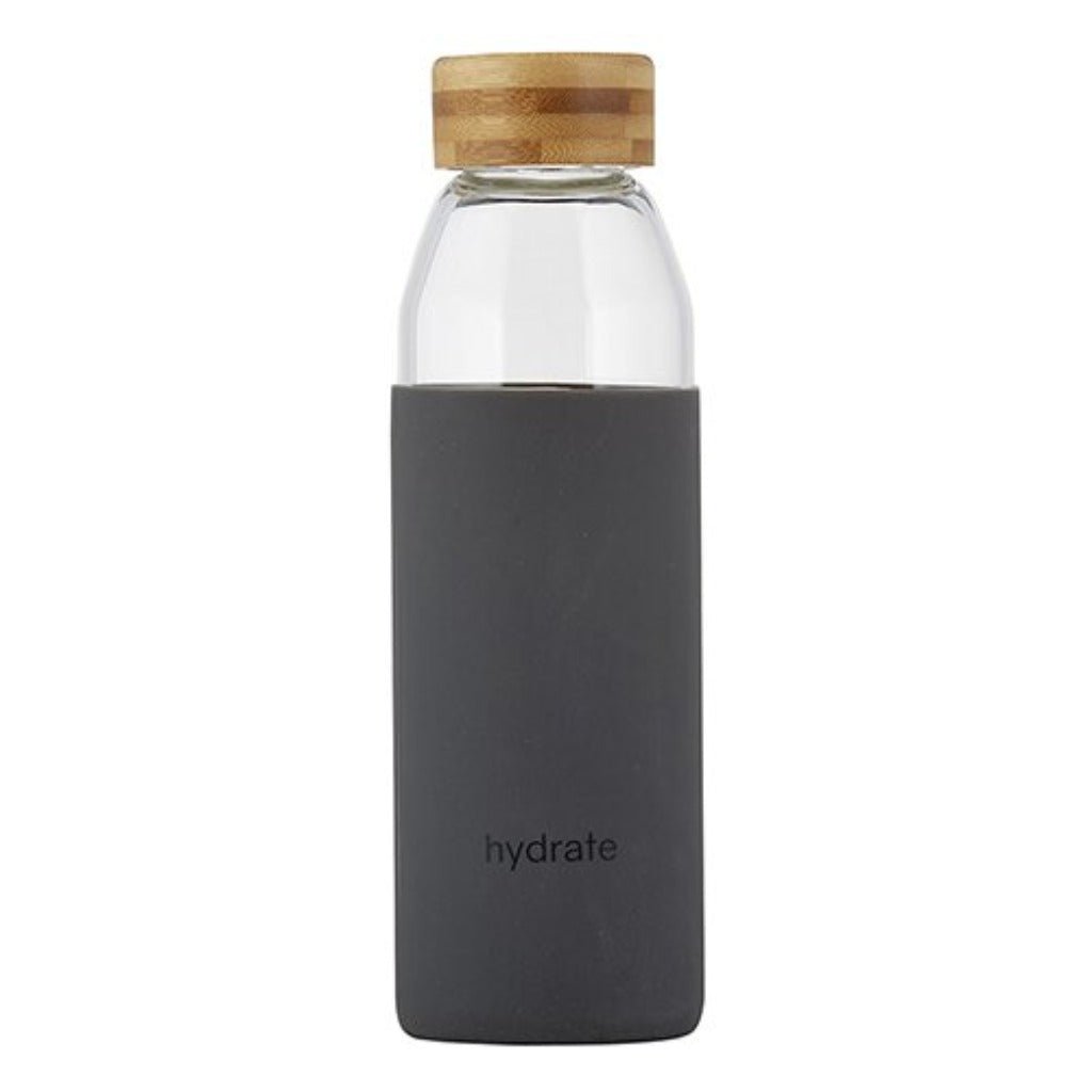 Glass Water Bottle with Bamboo Lid - Hydrate - The Gifted Man